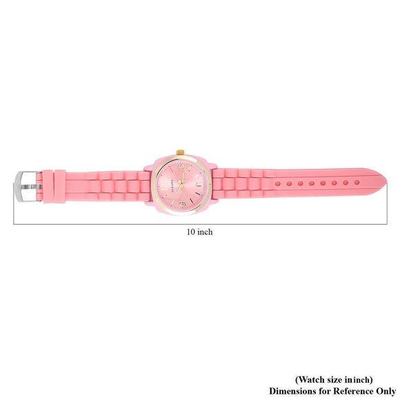 STRADA Watch with Pink Silicone Strap Pink Dial - Picture 7 of 7